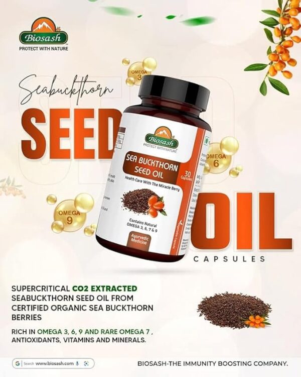 Biosash Sea Buckthorn Seed Oil Capsule - Image 3
