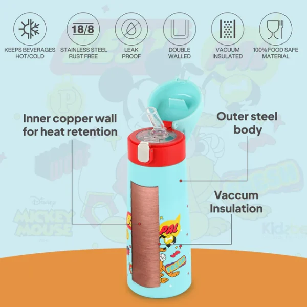 Gulp 3D Touch & Feel One Click Push Thermosteel Flask, 490 ml - Image 7